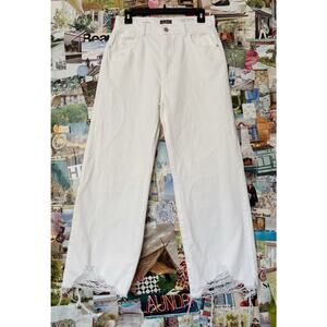 White DL1961 High Rise Vintage Hepburn Wide Leg Jeans 28